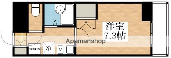 ユニヴェルYTK(1K/5階)の間取り写真