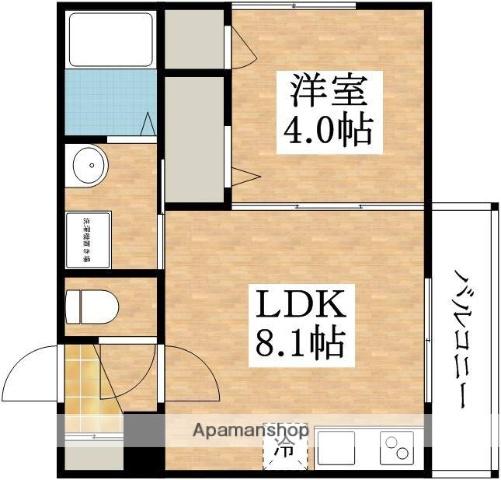 F ASECIA VELOS(1LDK/3階)の間取り写真