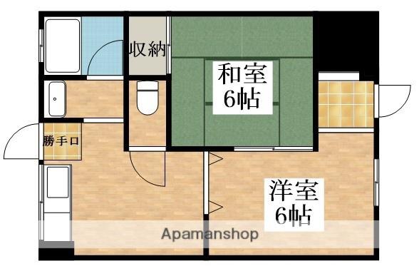 プレアール長居公園Ⅱ(2DK/1階)の間取り写真