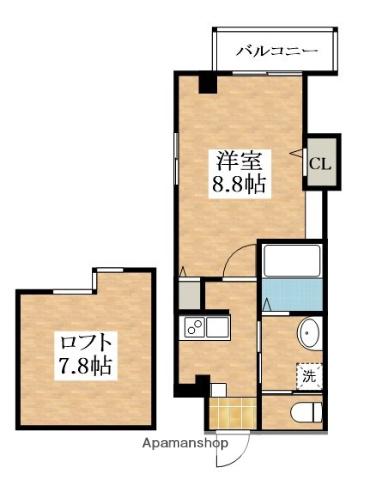 エヌエムスワサントセット・イースト(1K/4階)の間取り写真