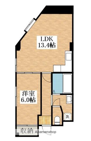 ウィングコート南栄(1LDK/5階)の間取り写真