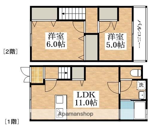 松原田井城４丁目ハウス(2LDK)の間取り写真