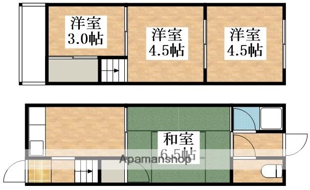 天美南３丁目貸テラス(4K)の間取り写真