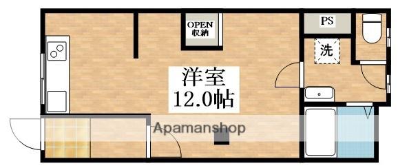 メビウス東住吉ハイツ(1K/2階)の間取り写真