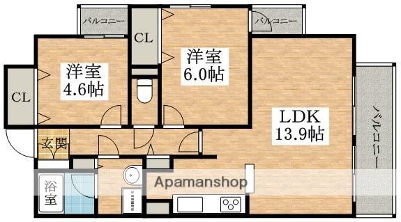 プライムハイツ南花田(2LDK/11階)の間取り写真
