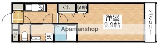 パイン・リバー(1K/3階)の間取り写真