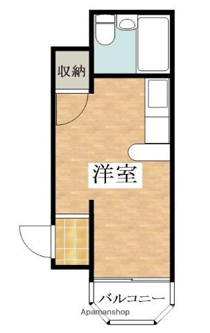 西宮マンション(ワンルーム/2階)の間取り写真