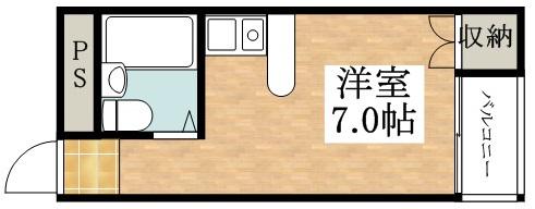 エクラ東住吉(ワンルーム/1階)の間取り写真