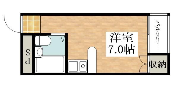 エクラ東住吉(ワンルーム/1階)の間取り写真