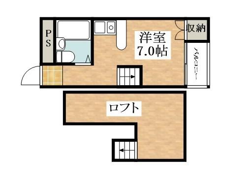 エクラ東住吉(ワンルーム/1階)の間取り写真