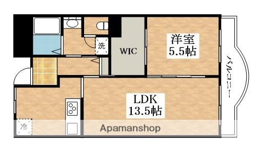 アネックス山野(1LDK/5階)の間取り写真