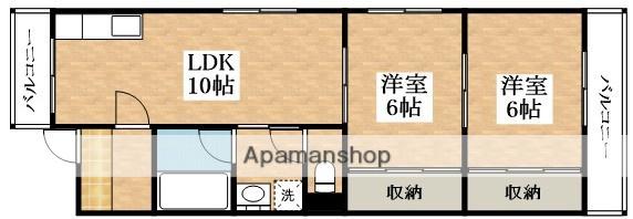 ラモードニシカワ2(2LDK/1階)の間取り写真