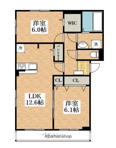 メゾン エインシェント7(2LDK/1階)の間取り写真
