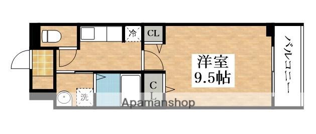 ルミウスⅤ(1K/2階)の間取り写真