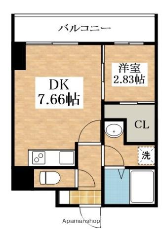 FREEDOM RESIDENCE 松原上田Ⅱ(1DK/7階)の間取り写真