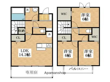 サンシャイン常盤　３番館(3LDK)の間取り写真