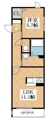 NT MAISON(1LDK/3階)の間取り写真