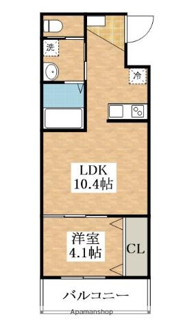 アイズソーレ東住吉(1LDK/1階)の間取り写真