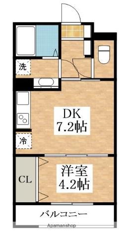 リアライズ長居公園通(1LDK/1階)の間取り写真