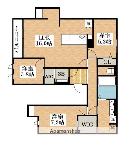 MD TORISIA(3LDK/3階)の間取り写真