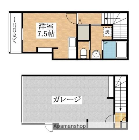 近鉄南大阪線 高鷲駅 徒歩7分 2階建 築2年(ワンルーム)の間取り写真