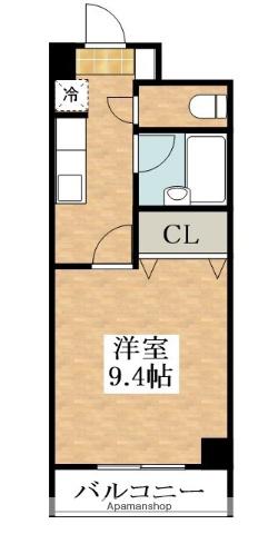 プレジデント21(1K/7階)の間取り写真
