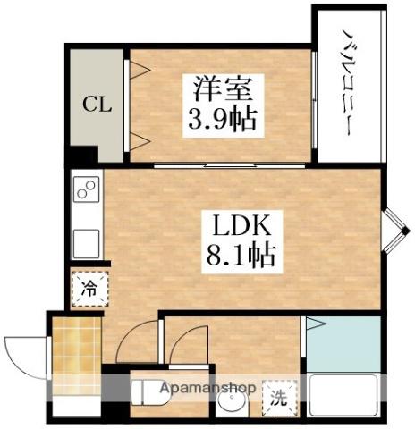 FSTYLE西大塚(1LDK/3階)の間取り写真