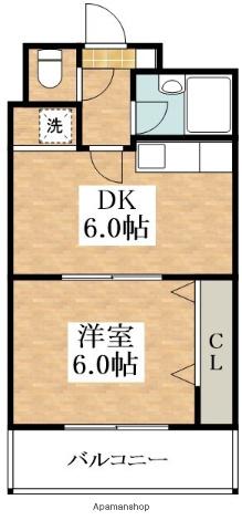 メゾンドフルール(1DK/3階)の間取り写真