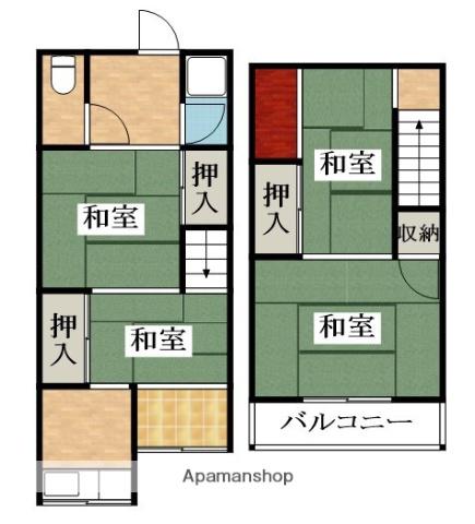 貸テラス松原市天美東(4DK)の間取り写真