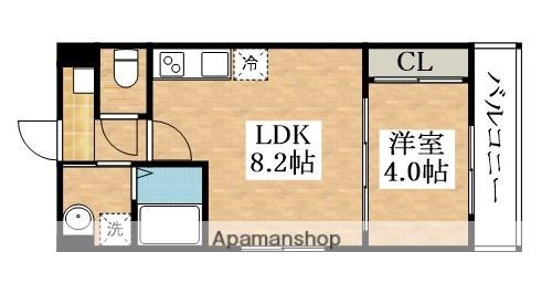 TIO RUHE(1LDK/2階)の間取り写真
