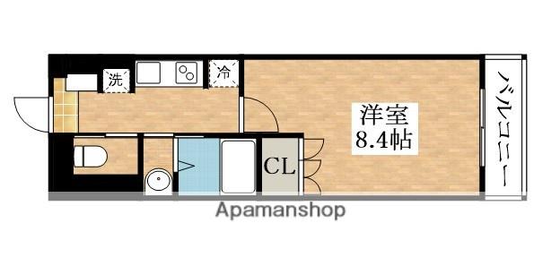 エルローエン天美(1K/2階)の間取り写真