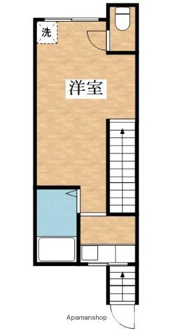 岡ハイツ(ワンルーム/2階)の間取り写真