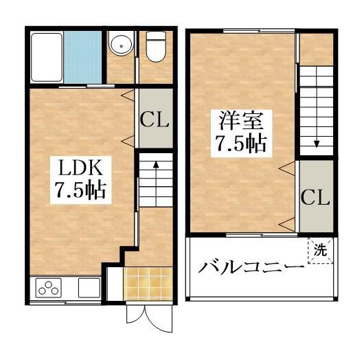 メゾンクレアサウス(1LDK)の間取り写真