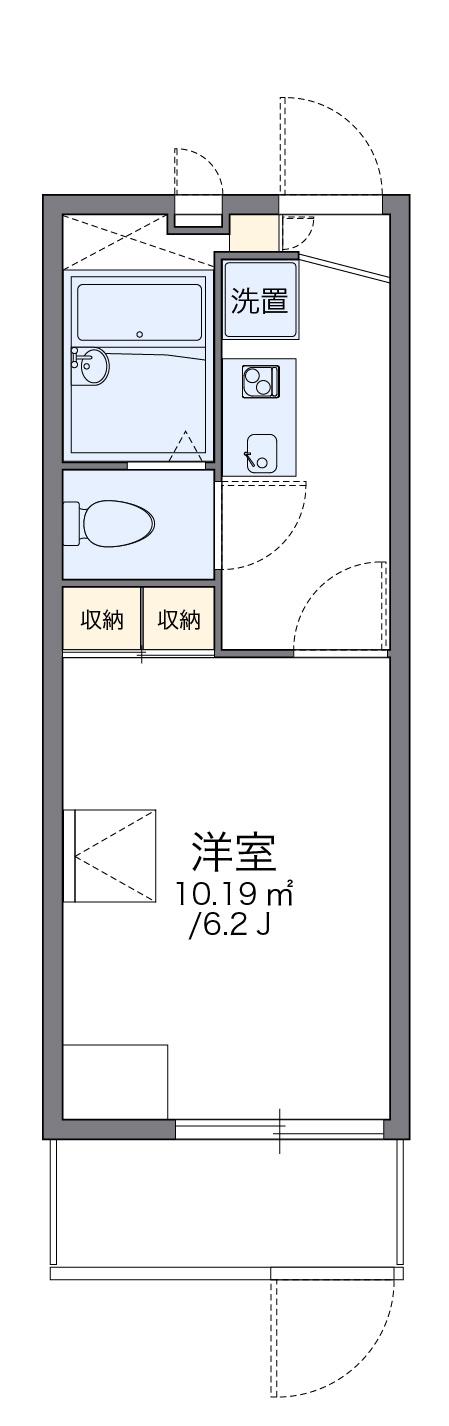 レオパレスパーシモンⅡ(1K/1階)の間取り写真
