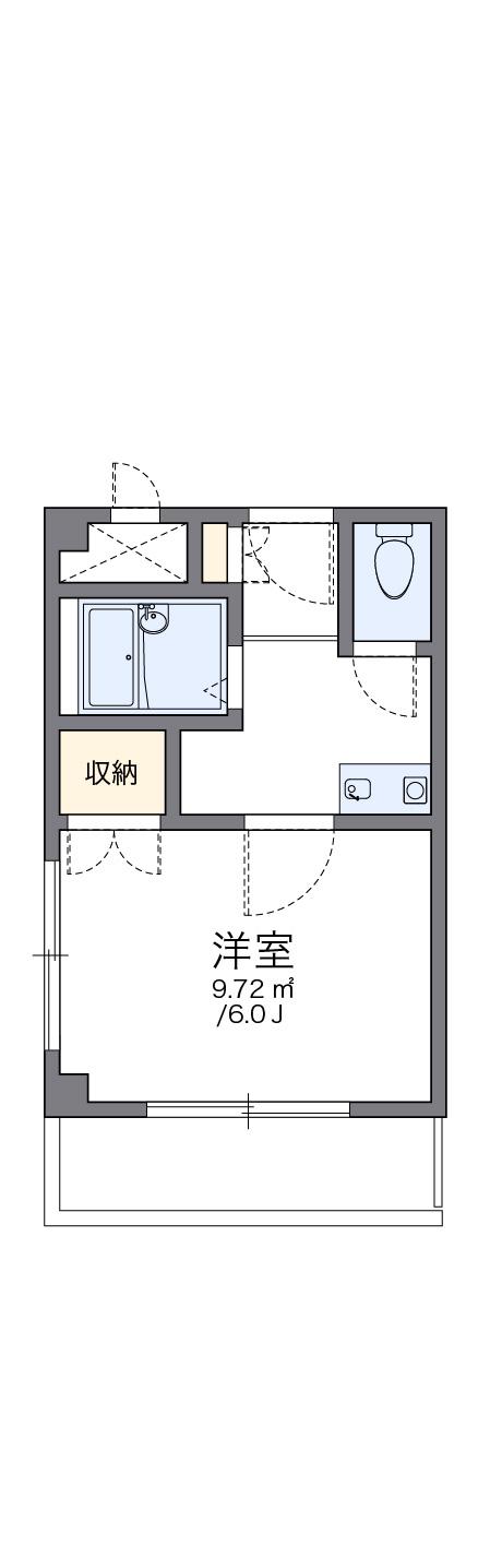 レオパレス花つるみⅡ(1K/2階)の間取り写真