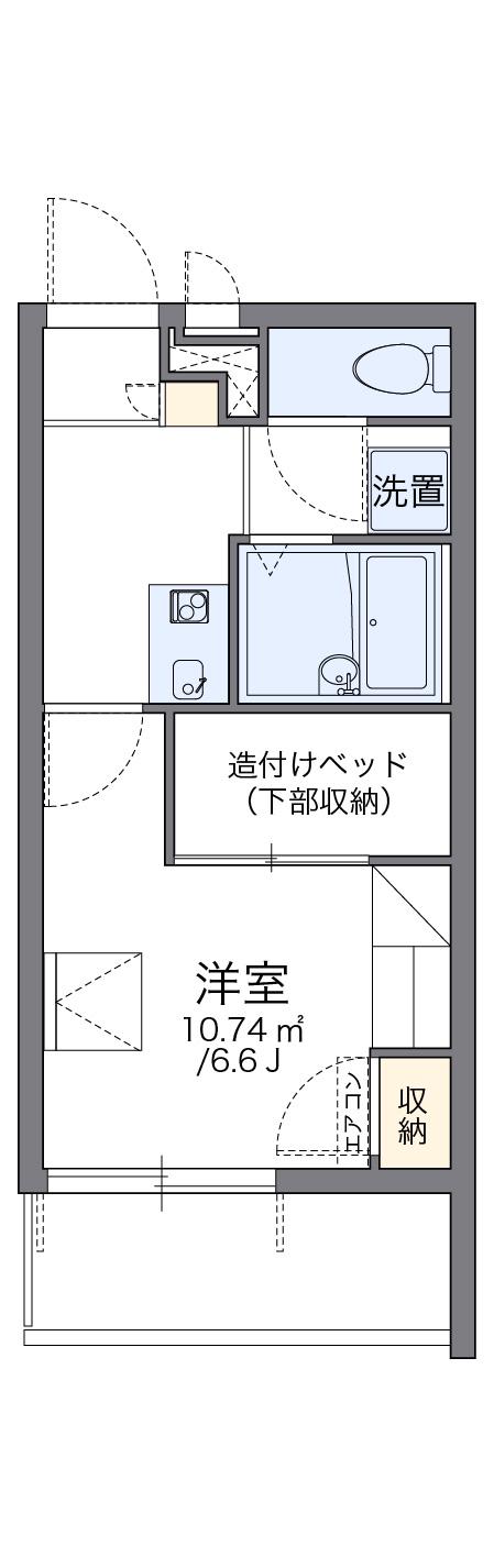 レオパレスベルローズ(1K/4階)の間取り写真