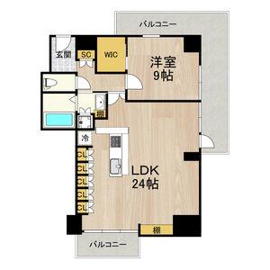 ザ・グランドビュー・オオサカ(1LDK/5階)の間取り写真