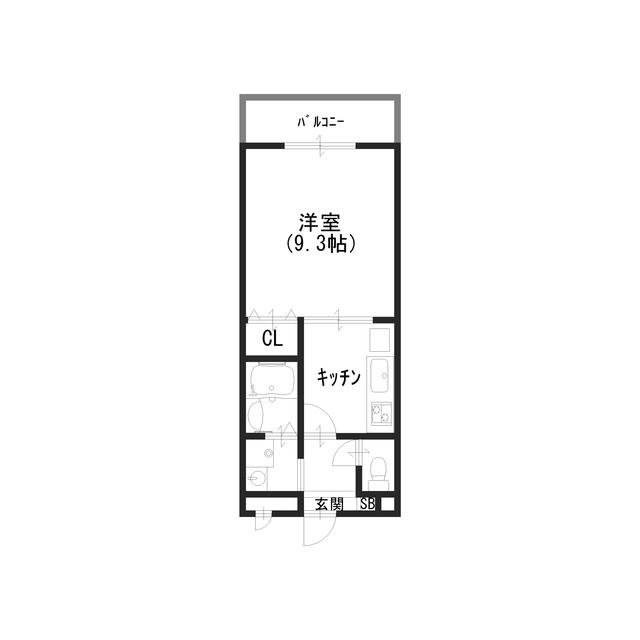 アンプルールフェールGLANDMOB(1K/3階)の間取り写真