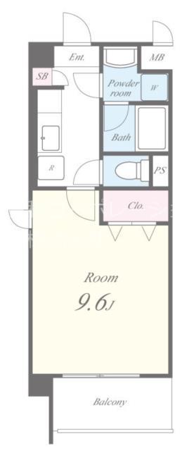 フローリッシュ(1K/3階)の間取り写真