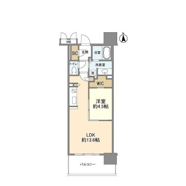 OPUS RESIDENCE SHINSAIBASHI SOUT(1LDK/12階)の間取り写真