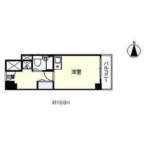 エルデ大手前(ワンルーム/9階)の間取り写真