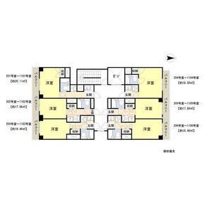 ライズ芦原橋(1K/4階)の間取り写真