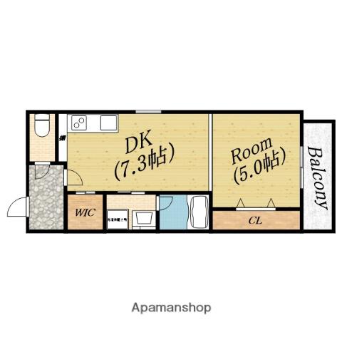 エスタジオ太子橋(1DK/3階)の間取り写真