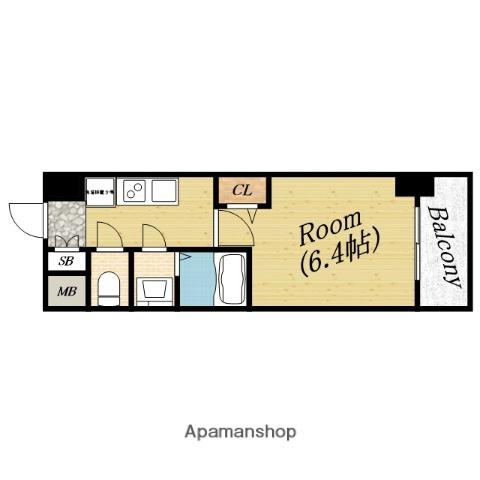 アドバンス北大阪ロワン(1K/3階)の間取り写真