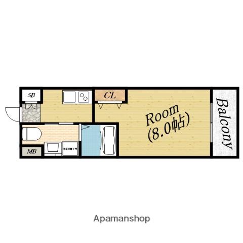 ライブ カーサ千林大宮(1K/1階)の間取り写真