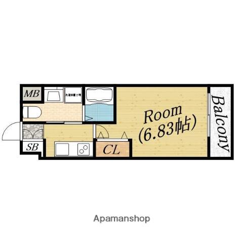 ライブ カーサ千林大宮(1K/3階)の間取り写真
