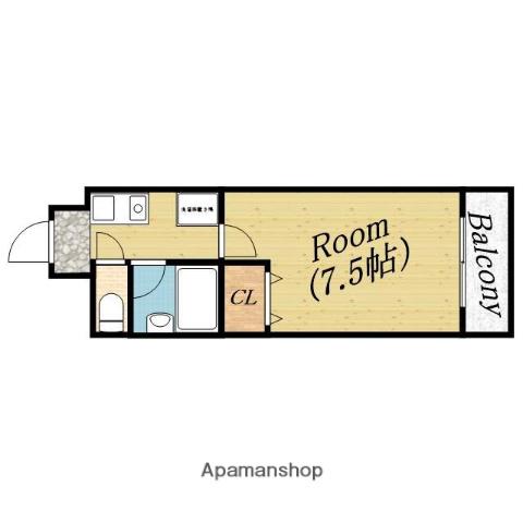 アーバン千林A棟(1K/4階)の間取り写真