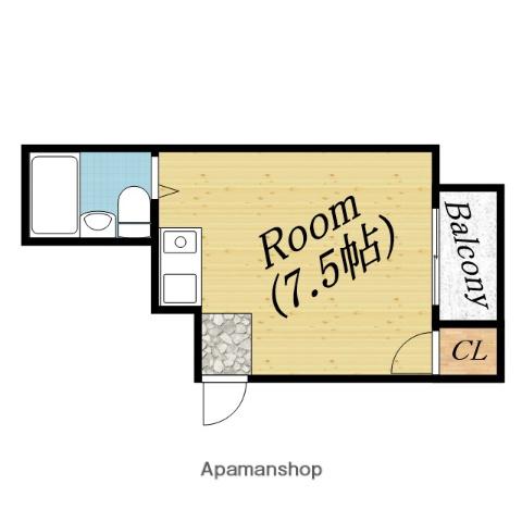 メゾングロワール(ワンルーム/4階)の間取り写真