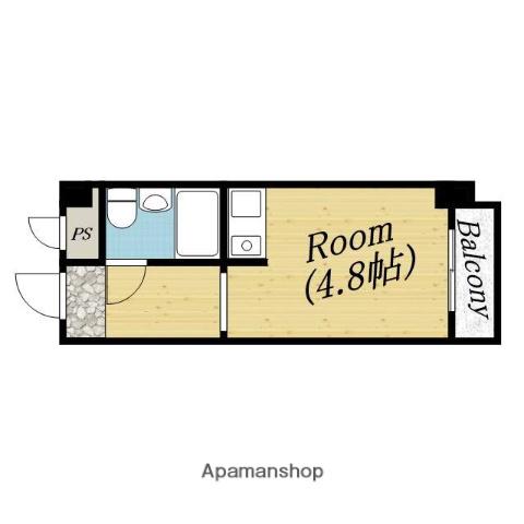 グレンヒルズ旭千林(1K/3階)の間取り写真