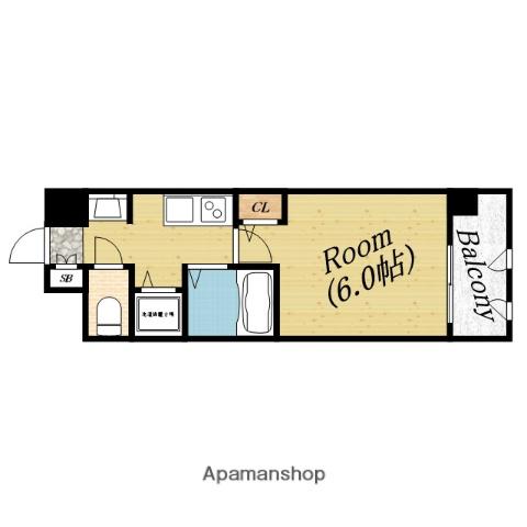 プレサンス城北公園アクアージュ(1K/5階)の間取り写真